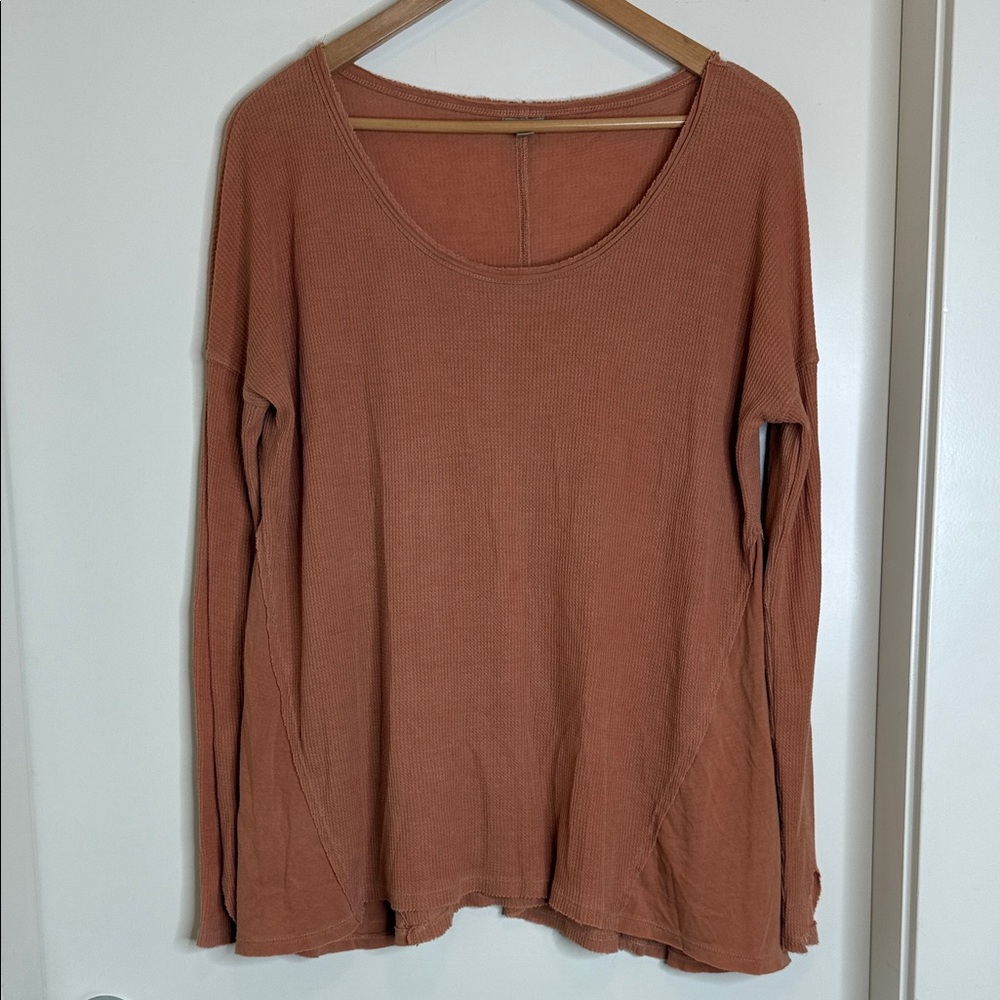 Ecote Terracotta Long Sleeve Top (B)